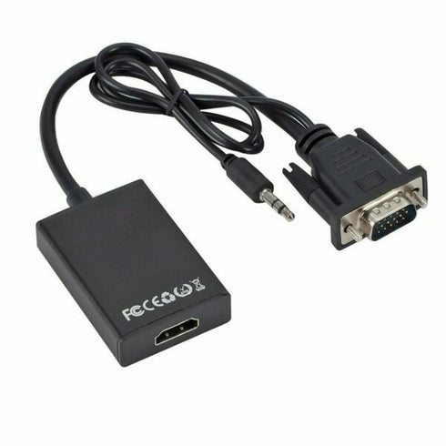 HD VGA To HDMI with 3.5mm Audio Adapter Cable SE-CL01